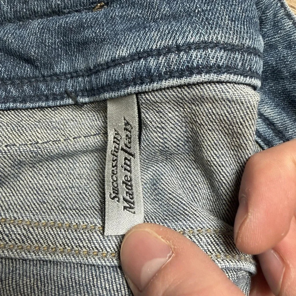 Diesel Sleenker‎ Jeans Men 30x30 Blue Slim Skinny Stretch Italy Whiskered 069DJ